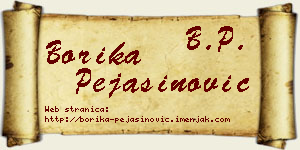 Borika Pejašinović vizit kartica